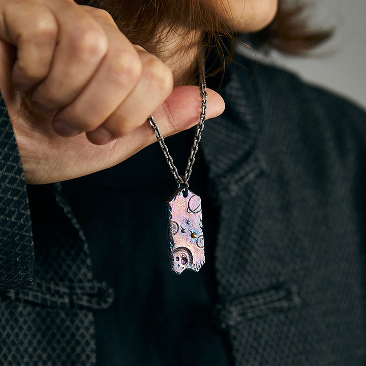 WorldNorse 999 Sterling Silver Celestial Planet Engraved Necklace - image 5