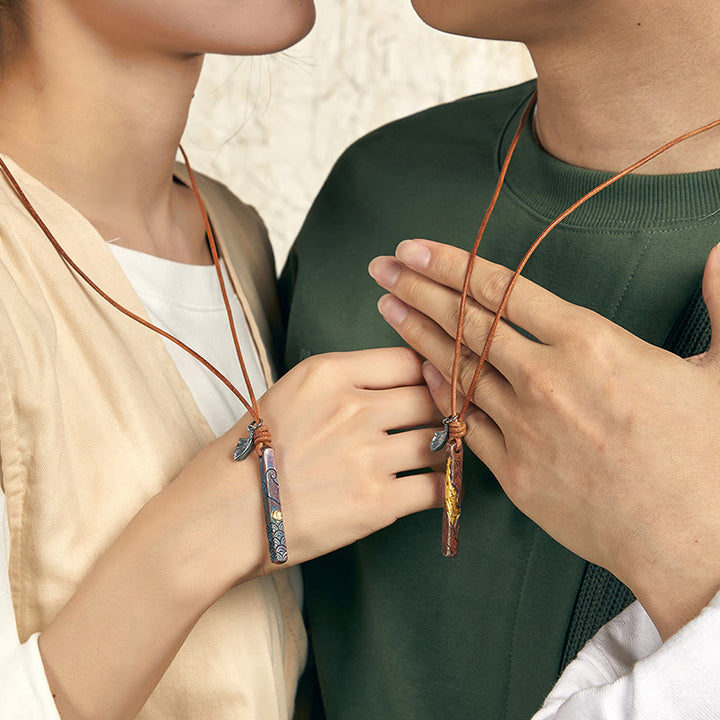 WorldNorse 999 Sterling Gold Textured Wave Feather Accent Necklace - image 7