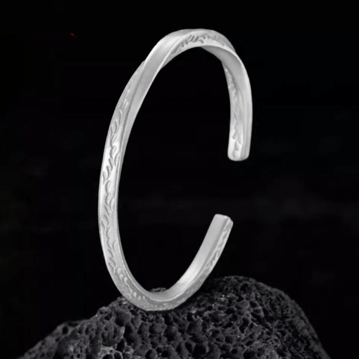 WorldNorse Viking War Arabesque Bracelet - White Silver - image 4