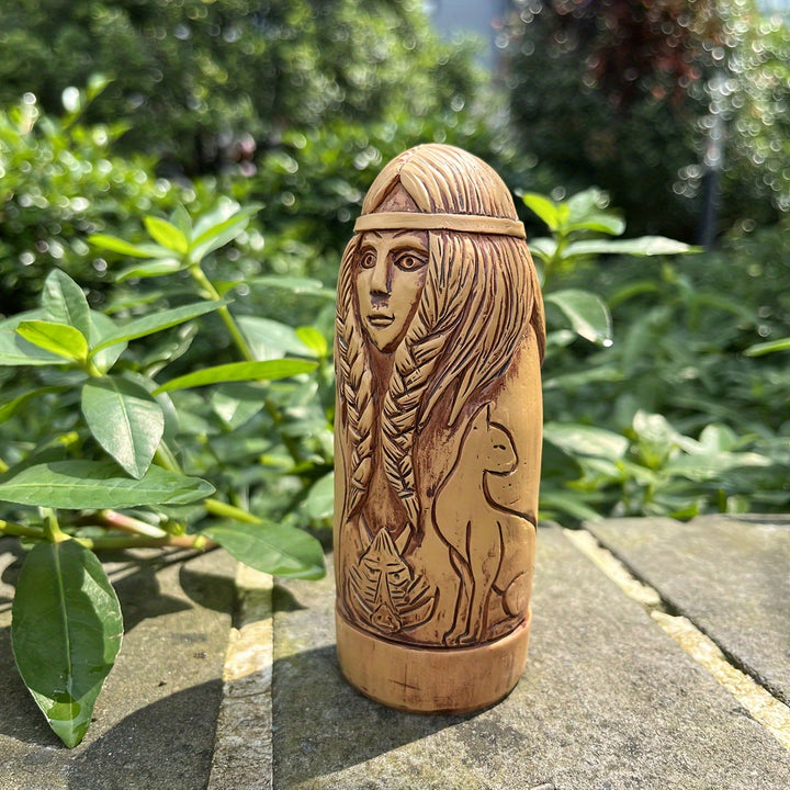 WorldNorse Braided Hair Animal Embrace Statue Decoration - image 2