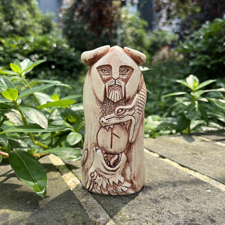 WorldNorse Serpent Weave Rune Sovereign Statue Decoration - image 2