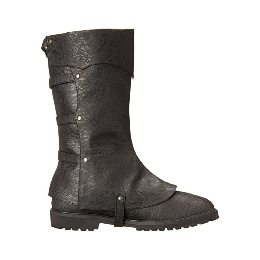 WorldNorse Multi Buckle Textured Fold Over Knee High Boots - image 1