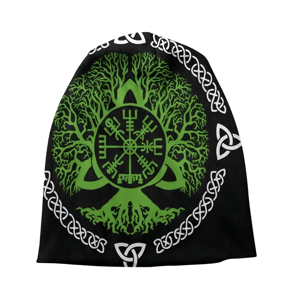 WorldNorse Yggdrasil Vegvisir Triquetra Beanie - image 1