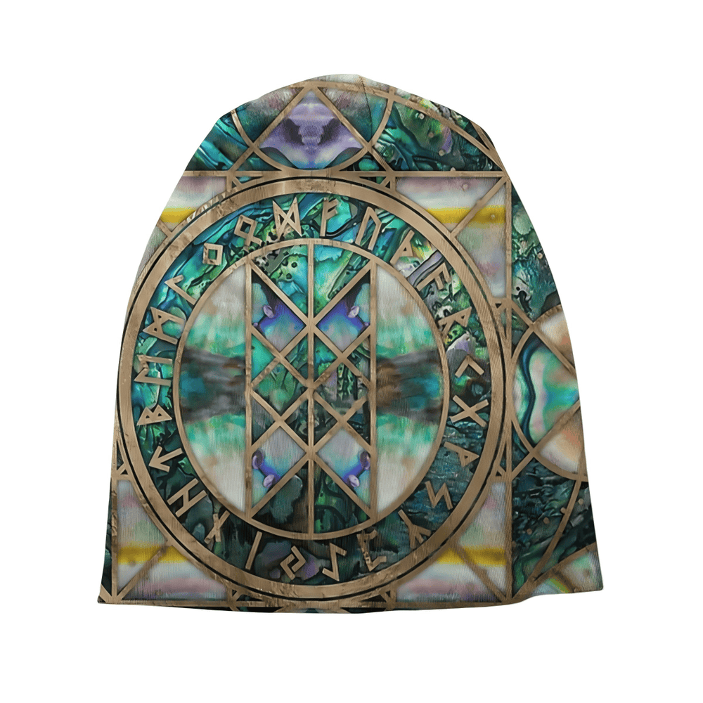 WorldNorse Abalone Rune Geometric Beanie - image 1