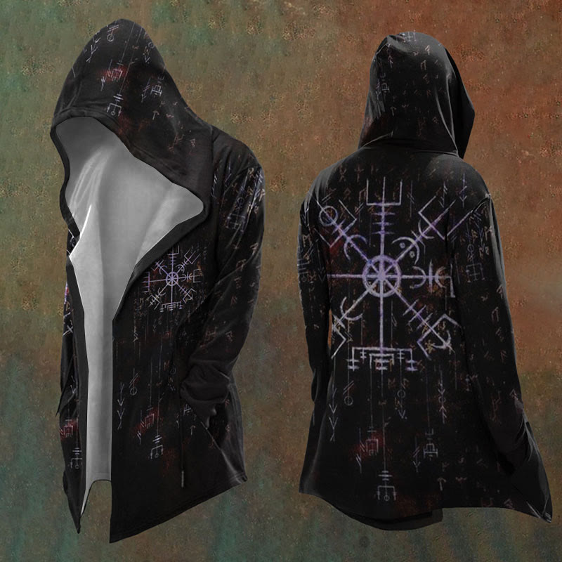 WorldNorse Vegvisir Runes Hooded Jacket - US/UK/AU48，EU58 (4XL) - image 0