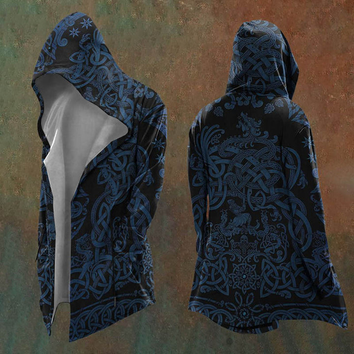 WorldNorse Norse Dragon Celtic Knot Hooded Jacket - US/UK/AU48，EU58 (4XL) - image 0
