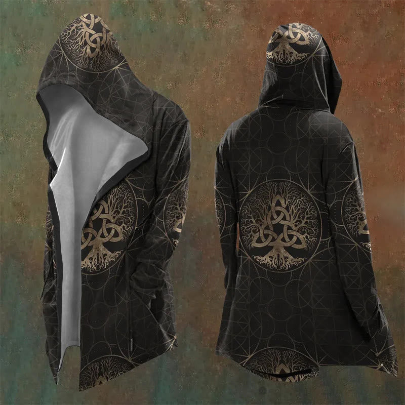 WorldNorse Viking Yggdrasil Triquetra Hooded Jacket - US/UK/AU48，EU58 (4XL) - image 0