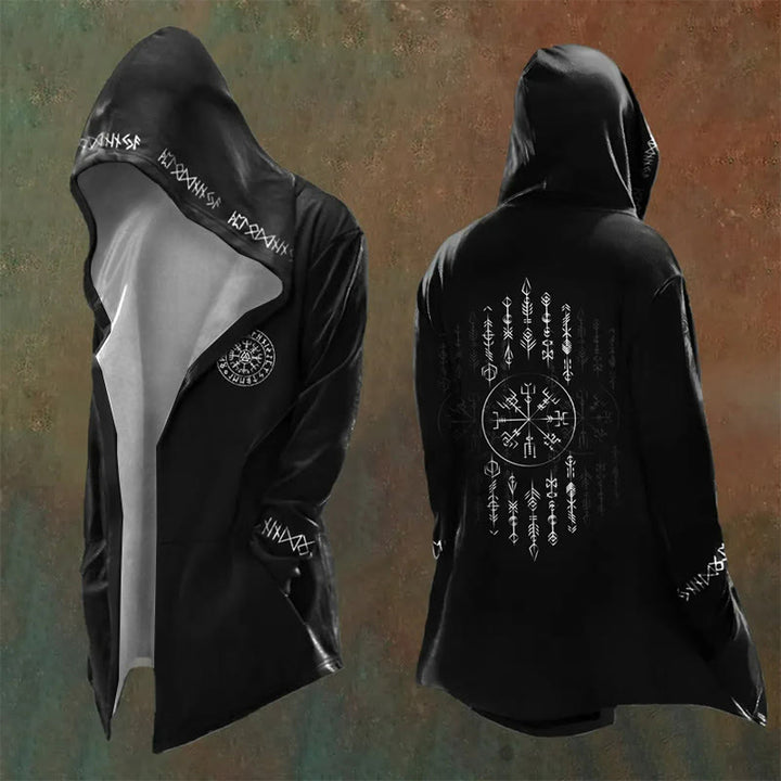 WorldNorse Men's Viking Vegvisir Rune Hooded Jacket - US/UK/AU48，EU58 (4XL) - image 0