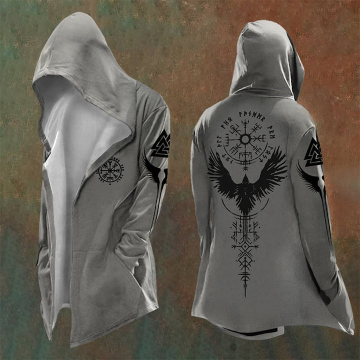 WorldNorse Raven Vegvisir Totem Hooded Jacket - US/UK/AU48，EU58 (4XL) - image 0