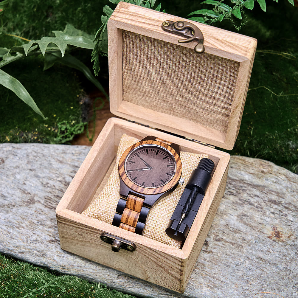 WorldNorse Two-Tone Wilderness-Striped Wooden Watch - image 5