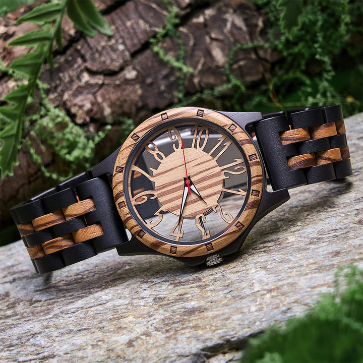 WorldNorse Timber-Art Skeleton Wooden Watch - image 4
