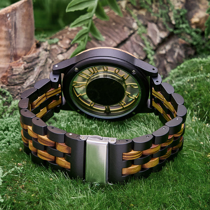 WorldNorse Timber-Art Skeleton Wooden Watch - image 3