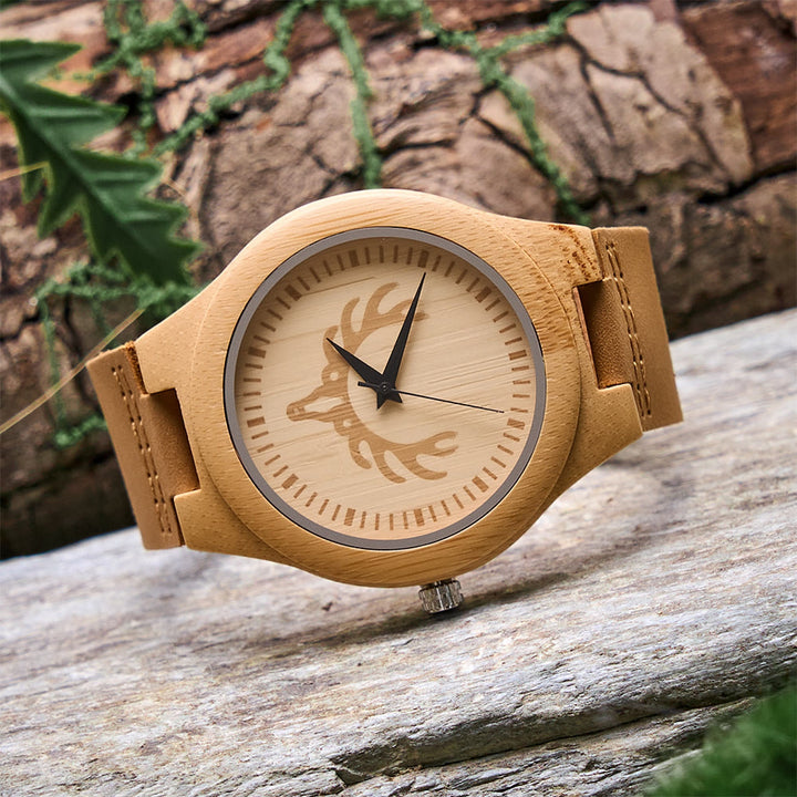 WorldNorse Elk-Engraved Nature Wooden Watch - image 4