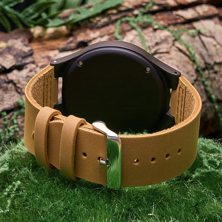 WorldNorse Nature-Inspired Vertical Stripe Wooden Watch - image 3