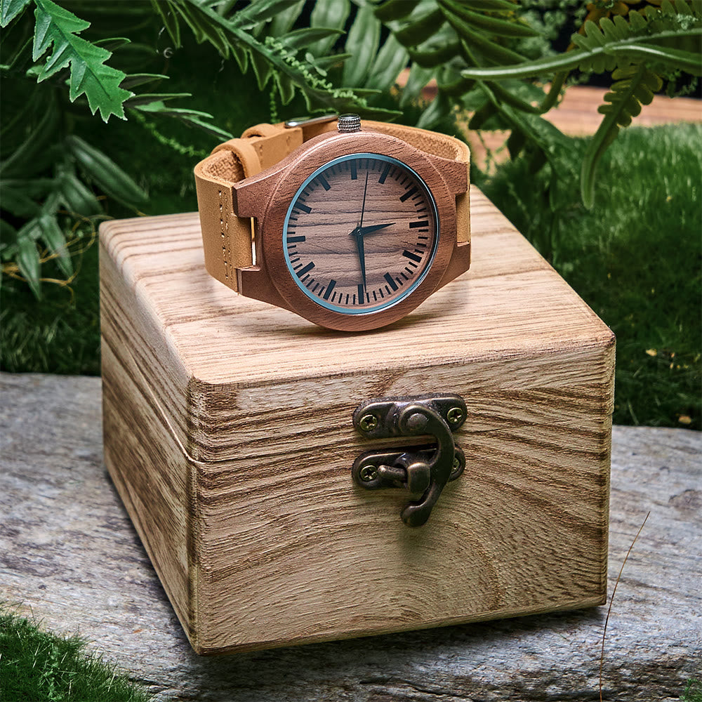 WorldNorse Nature-Inspired Vertical Stripe Wooden Watch - image 6