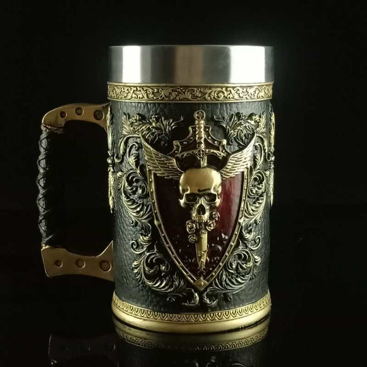 WorldNorse Gothic Skull Winged Sword Mug - image 3