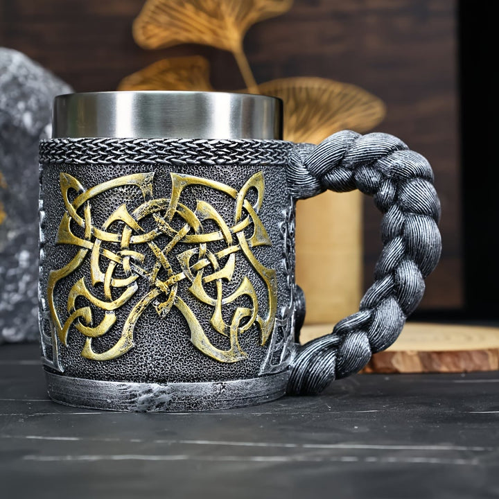 WorldNorse Viking Warrior-Encrusted Braided Mug - image 3