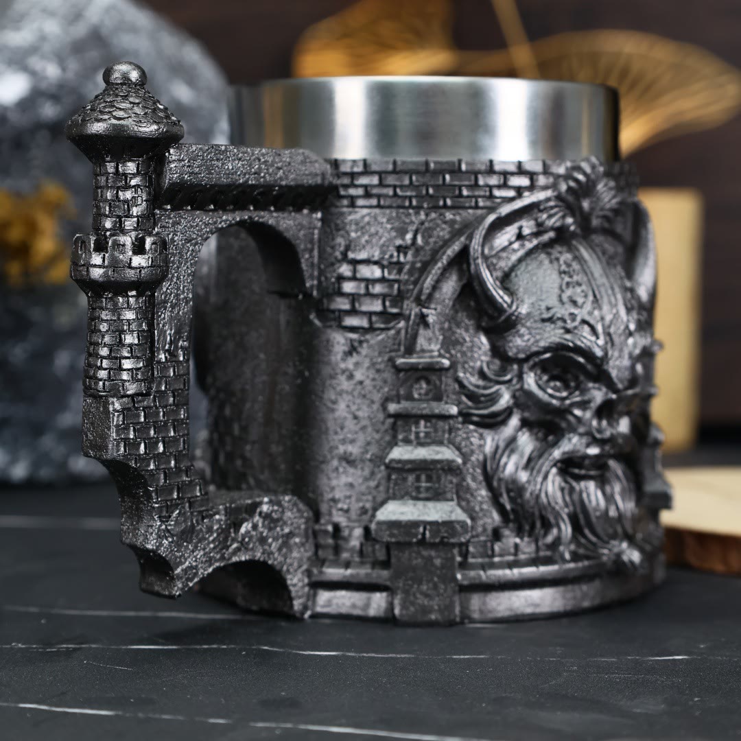 WorldNorse Viking Fortress Skull Mug - image 2