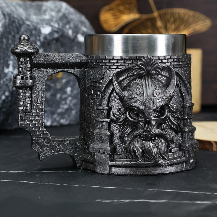 WorldNorse Viking Fortress Skull Mug - Viking Castle - image 0