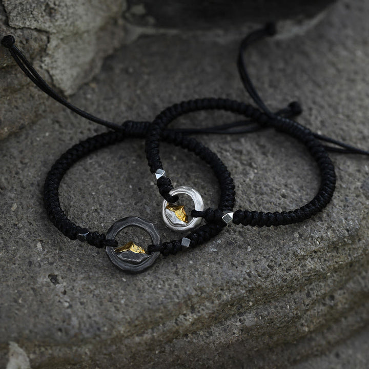 WorldNorse 999 Sterling Silver Artisan Braided Rope Contrast Bracelet - image 0