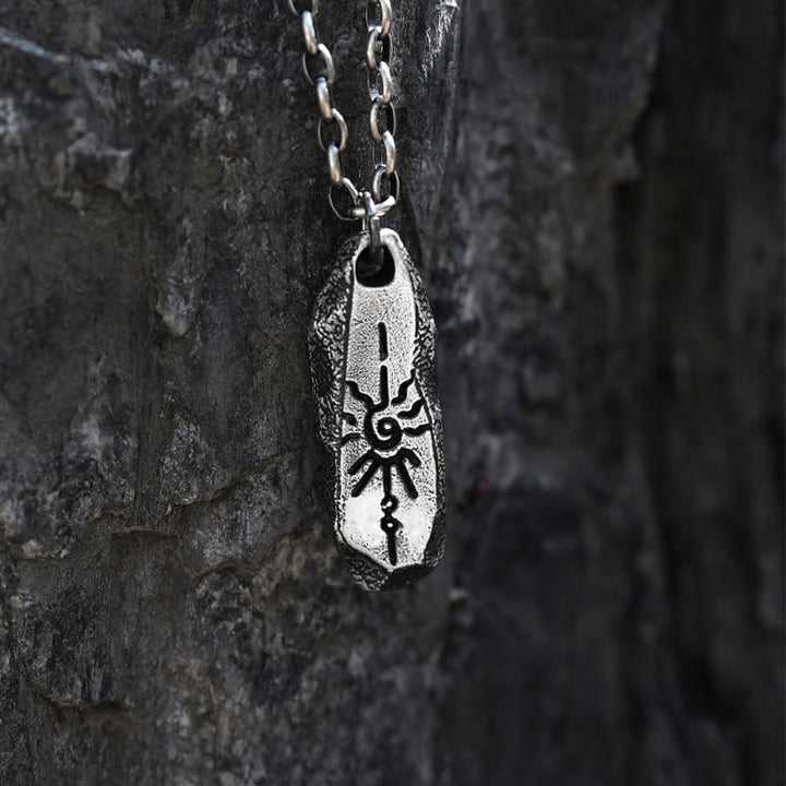 WorldNorse Handcrafted 999 Silver Rugged Sun Symbol Artisan Necklace - image 0
