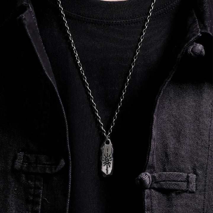 WorldNorse 999 Sterling Silver Rugged Sun Symbol Artisan Necklace - image 5