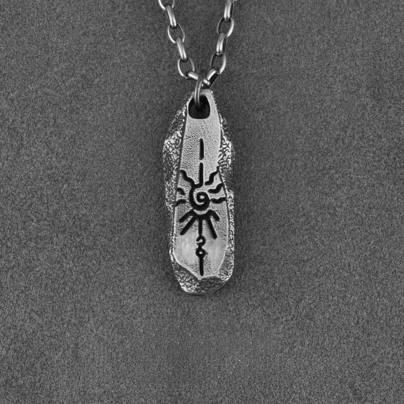 WorldNorse Handcrafted 999 Silver Rugged Sun Symbol Artisan Necklace - image 2