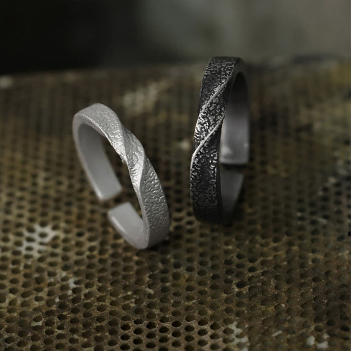 WorldNorse Handcrafted 999 Silver Handmade Rugged Twist Textured Ring - image 5