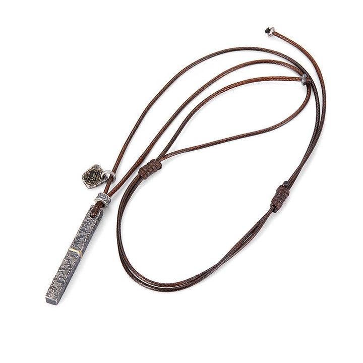 WorldNorse Handcrafted 999 Silver Artisan Volcanic-Textured Gold-Streak Necklace - image 3