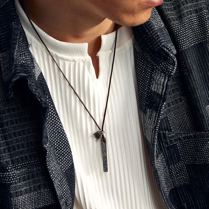 WorldNorse 999 Sterling Silver Artisan Volcanic-Textured Gold-Streak Necklace - image 1