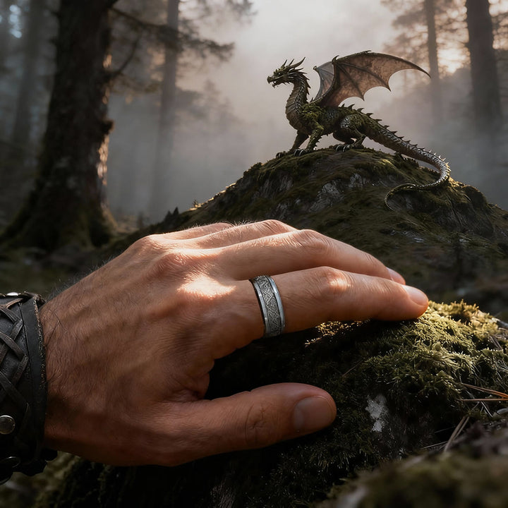 WorldNorse Tungsten Carbide Celtic with Dragon Ring - image 6