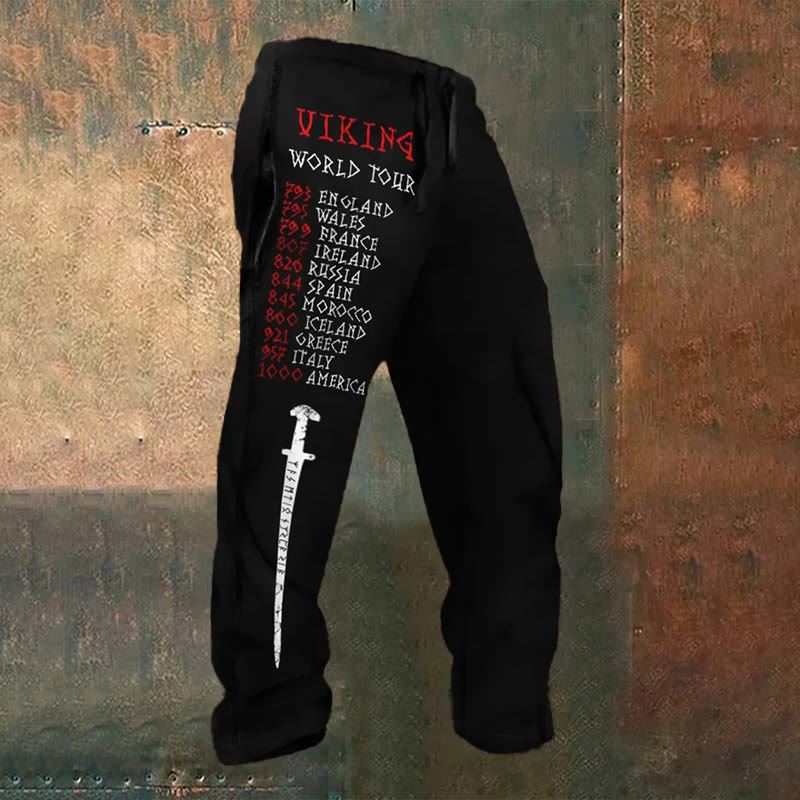 WorldNorse Viking Sword Rune Sweatpants - US/UK/AU52，EU62 (6XL) - image 0