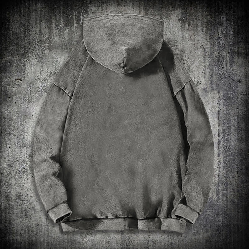 WorldNorse Gothic Intricate Rune Washed Hoodie - image 12