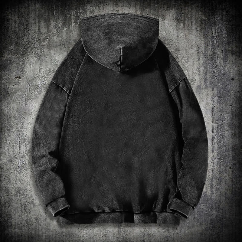WorldNorse Ornate Rune Vegvisir Emblem Washed Hoodie - image 1