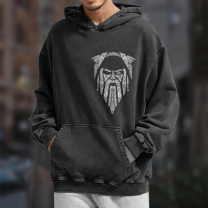 WorldNorse Gothic Rune Viking Elder Washed Hoodie - image 7