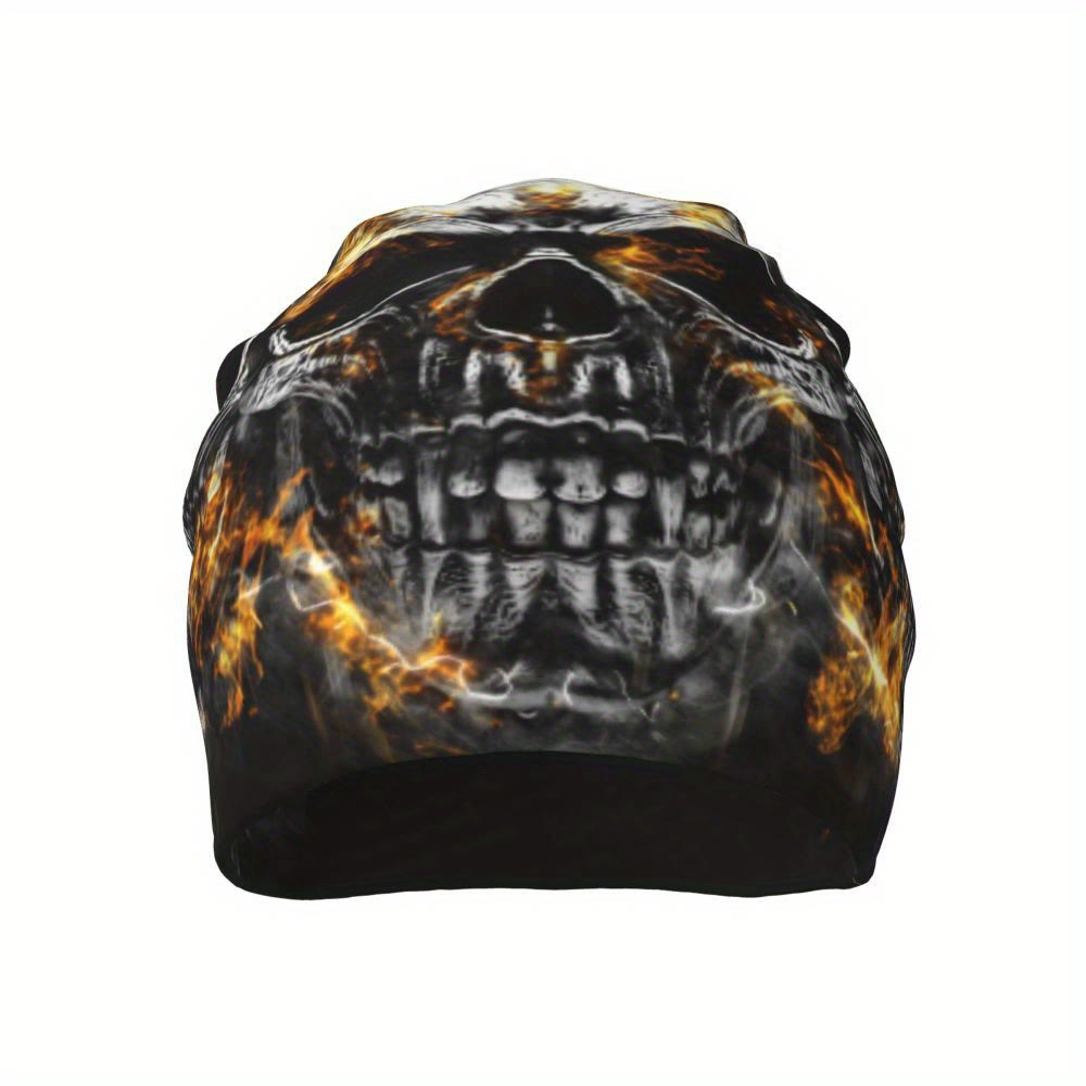WorldNorse Blazing Skull Ash Tone Beanie - image 5