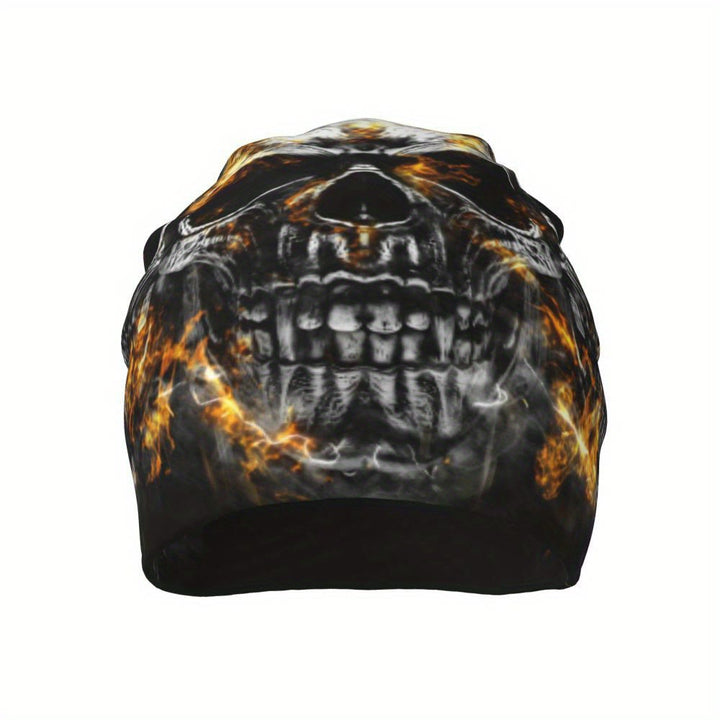 WorldNorse Blazing Skull Ash Tone Beanie - image 5