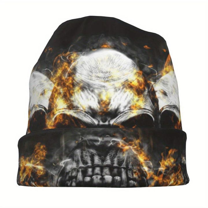 WorldNorse Blazing Skull Ash Tone Beanie - image 1
