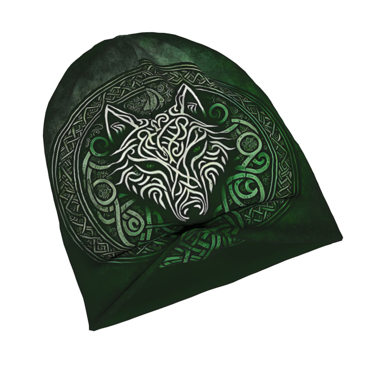 WorldNorse Emerald Celtic Knot Wolf Beanie - image 2