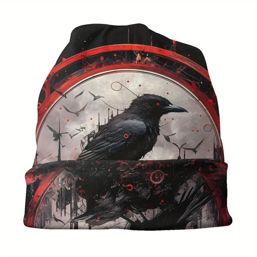 WorldNorse Crimson Rim Raven Tech Beanie - image 1