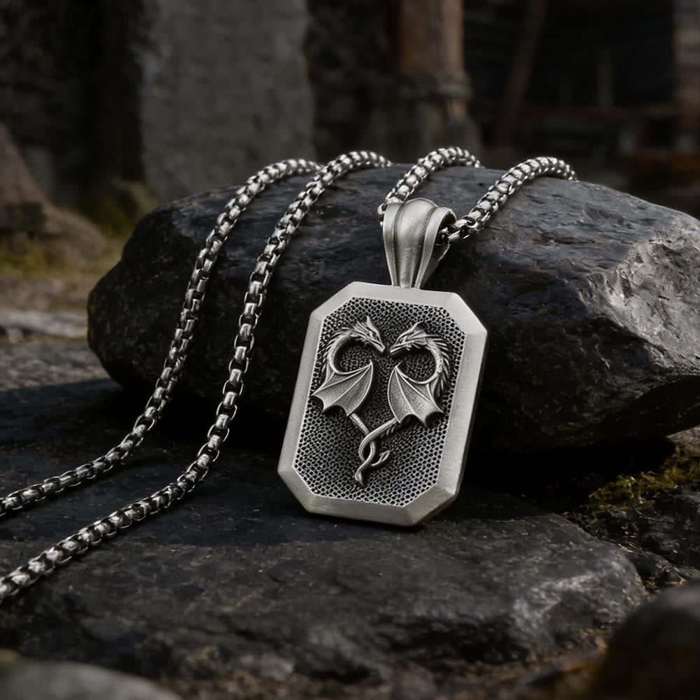 WorldNorse Dual Dragon Heart Mesh Plate - image 2