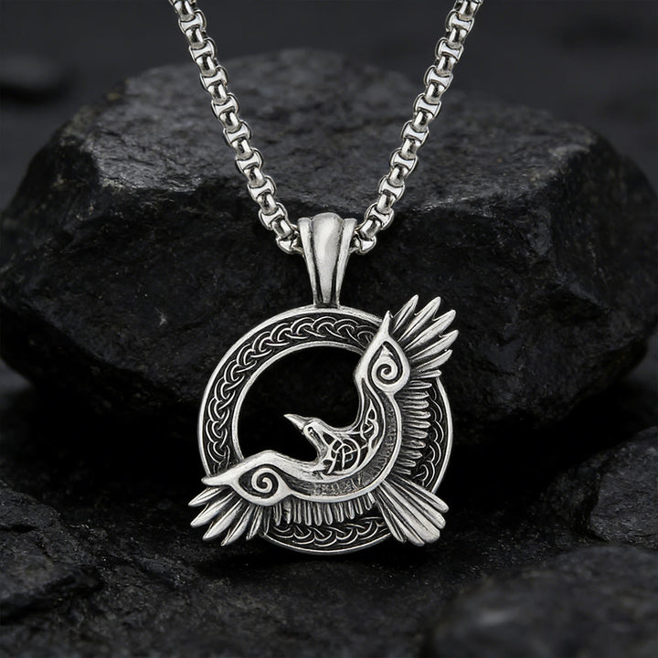 WorldNorse Viking Raven Celtic Knot Necklace - Raven - image 0