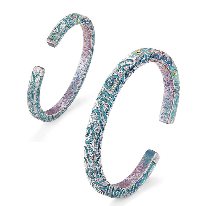 WorldNorse Handcrafted 999 Silver Enchanted Vine Turquoise Bracelet - image 4