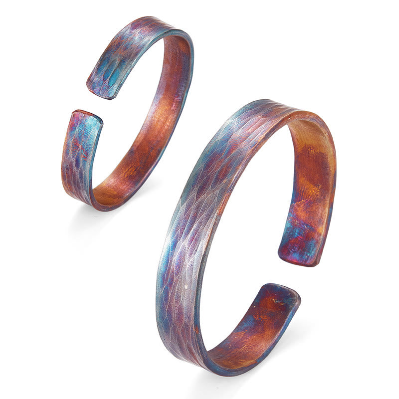 WorldNorse 999 Sterling Silver Iridescent Leaf Texture Bracelet - image 4