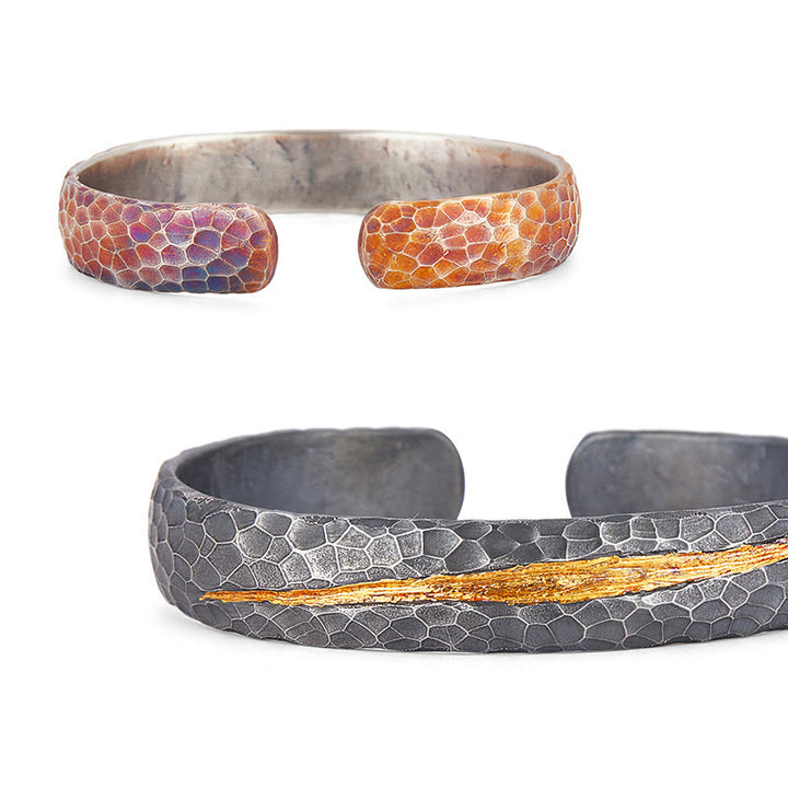 WorldNorse 999 Sterling Gold Honeycomb Vein Bracelet - image 6