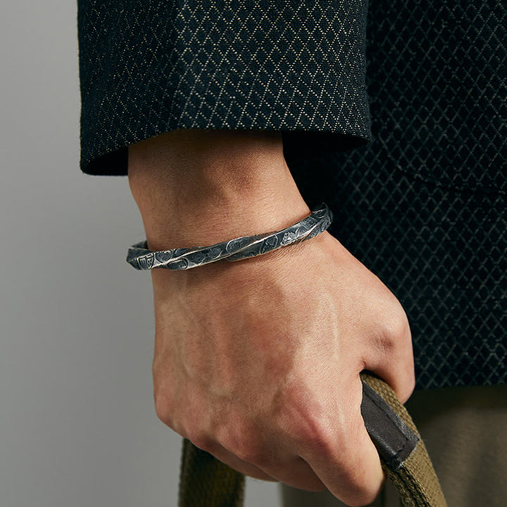 WorldNorse 999 Sterling Silver Engraved Coin Bracelet - image 1