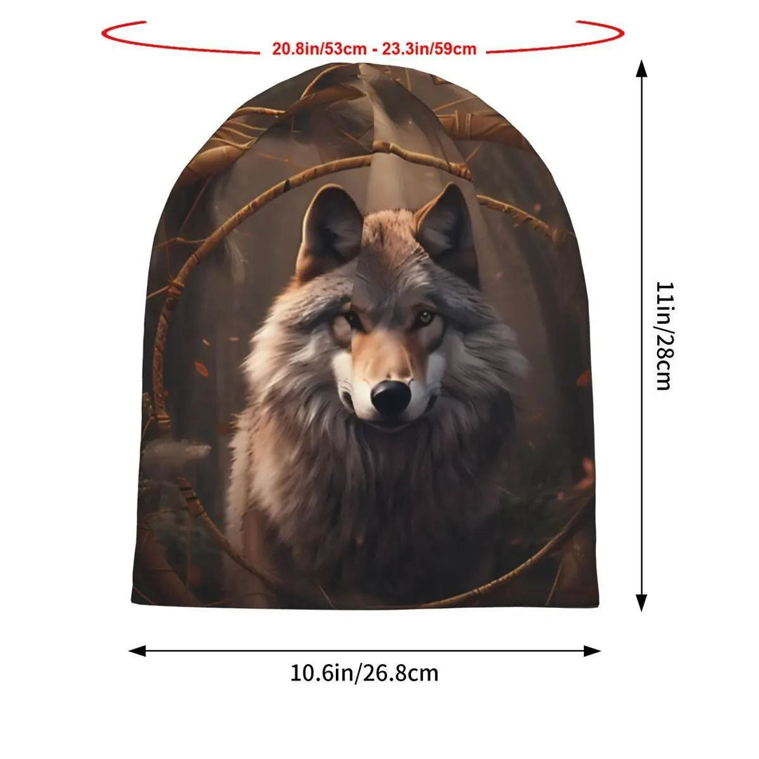 WorldNorse Earthy Wolf Woodweave Beanie - image 6