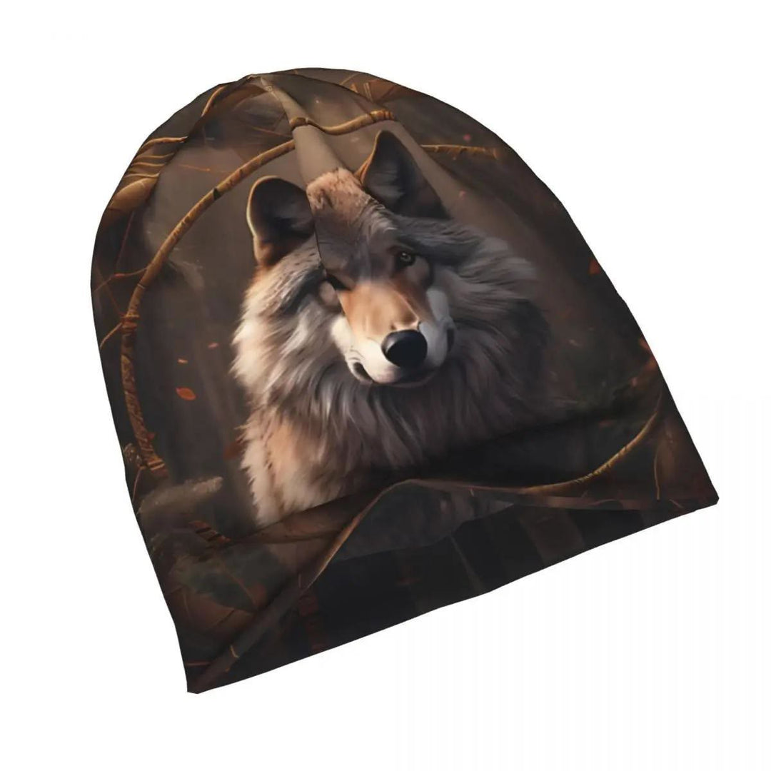 WorldNorse Earthy Wolf Woodweave Beanie - image 2