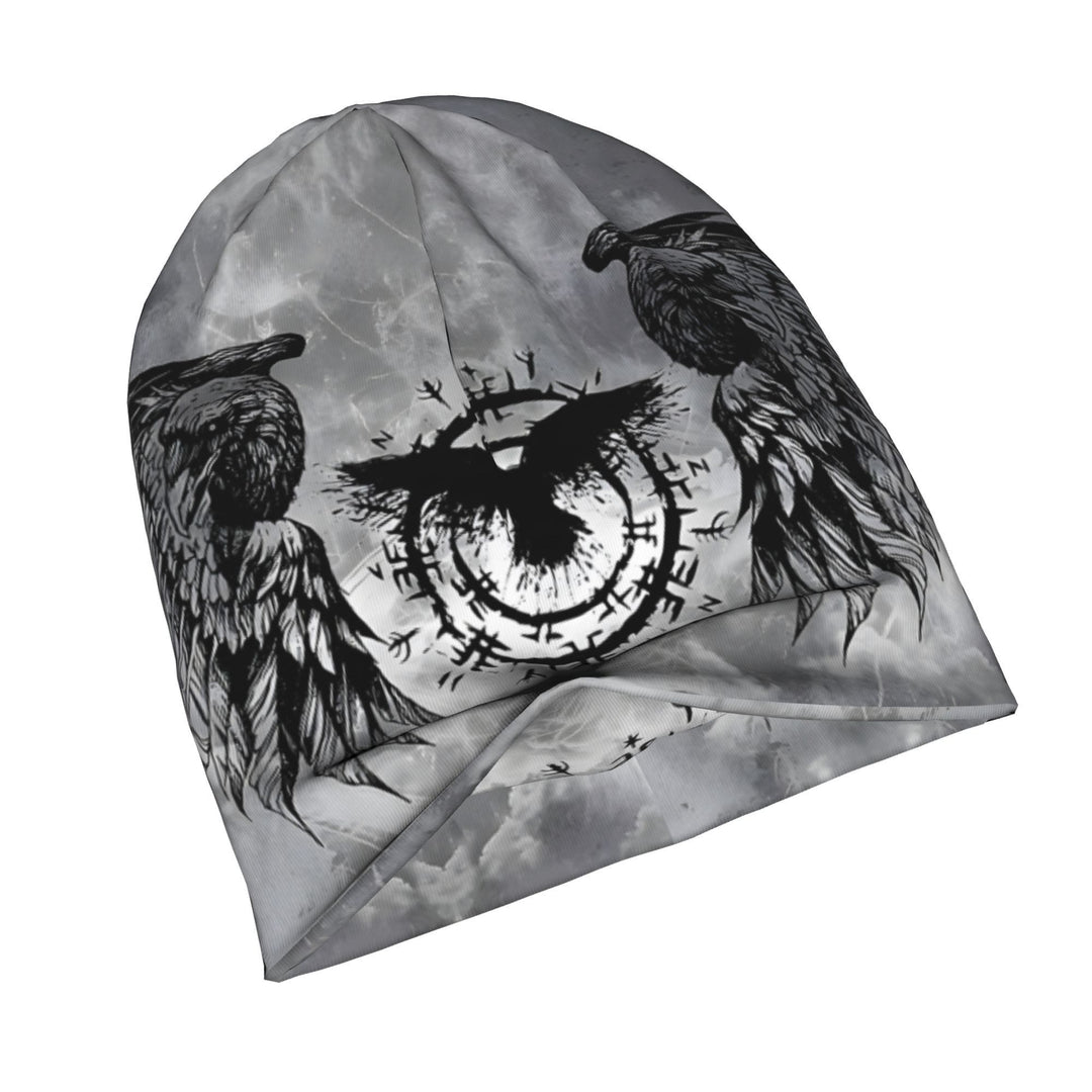 WorldNorse Grayscale Raven Sigil Mistveil Beanie - image 2