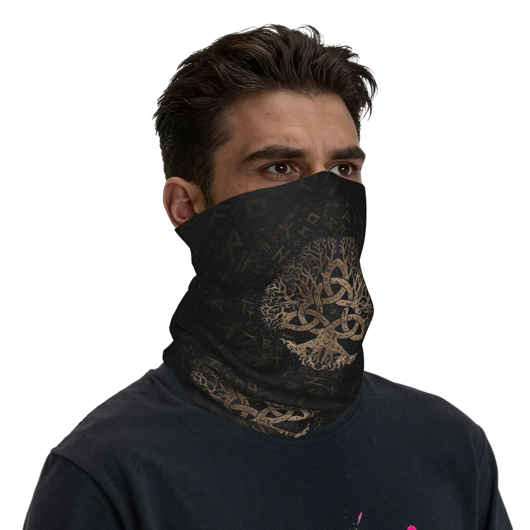 WorldNorse Triquetra Yggdrasil Rune Face Mask & Neck Gaiter - image 4